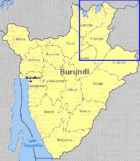 mapa de Burundi