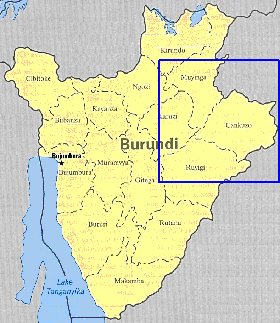 mapa de Burundi