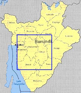 mapa de Burundi