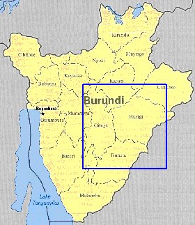 mapa de Burundi