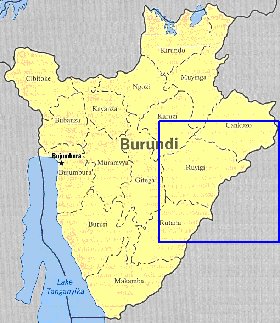 mapa de Burundi