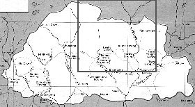 mapa de Butao em ingles