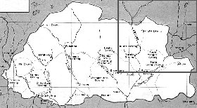 mapa de Butao em ingles